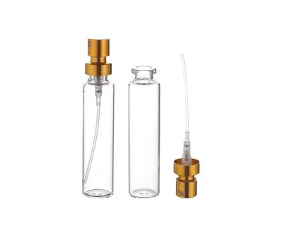 China Personal Care 8ml Snap On Glass Bottles Glass Vial With Alumite Atomizer Metal Cap for sale