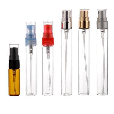 China Personal Care Silk Screen Printing 16ml Perfume Tubular Spray Glass Bottles Glass Vial for sale