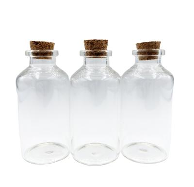 China High Quality 10ml Personal Care Wishing Clear Glass Bottles Liquor With Cork for sale