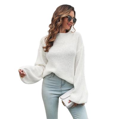 China Wholesale New Loose Knitted Autumn/Winter Fashion Lantern Breathable Long Sleeve Tops Korean Lazy Wind Long Sleeve Women's Sweaters for sale