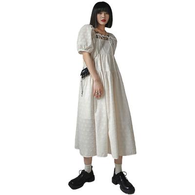 China 2022 Summer Fashion Breathable French Sleeve Wholesale Women's Elegant Dress Women Lady Breathable Dress for sale