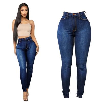 China Wholesale Breathable 2022 Spring Autumn Winter Fashion Women's High Waist Stretch Skinny Pants Slim Washed Women's Jeans Trousers for sale