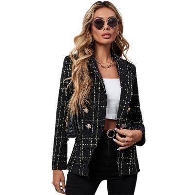 China 2022 breathable autumn and winter new temperament commuter cardigan ladies coat slim elegant long sleeve women's blazer coats for sale