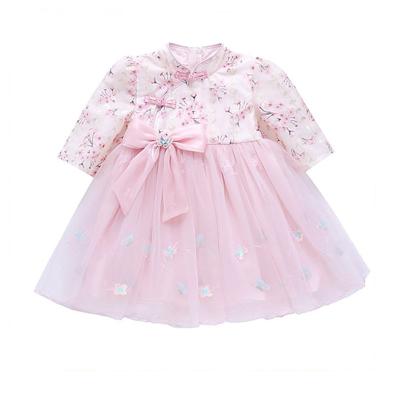 China Wholesale Breathable Spring Autumn Embroidery Improved Chinese Clothing Girls Dresses Girls Princess Dresses Chinese Girls Dresses for sale