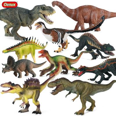 China Wholesale Oenux SimulationJurassic Dinosaur Model Toy Dilophosaurus Tyrannosaurus Triceratops Model Home Decoration Figurines Kid Gift Toy for sale