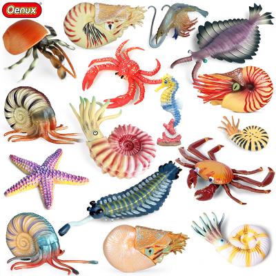 China Marine Life Crab Nautilus Shrimp Squid Model Figurines Education Gift Animal Toy Ocean Action Figures Simulation Figurines Oenux Wholesale Marine Life Crab Nautilus Shrimp Squid Model Toy for sale