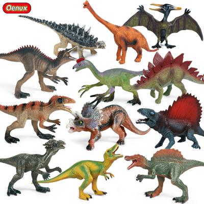 China Oenux Wholesale PVC Action Dinosaur Model Animals Toy Small Jurassic Dinosaur Figure Educational Model for sale