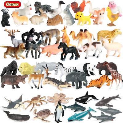 China ZOO Set Model PVC Emulational Action Figures Collection Toy Oenux Wholesale Jungle Zoo Set Wild Farm Ocean Figures Model Miniature School Project Kids Learn Toy Xmas Gift for sale