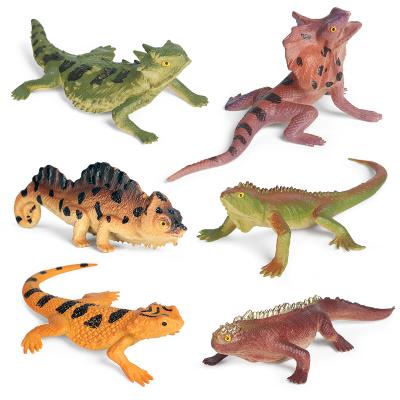 China Oenux Wholesale Lizard Model PVC Toy Mini Reptile Lizard Animal Cold Model Children Gift for sale