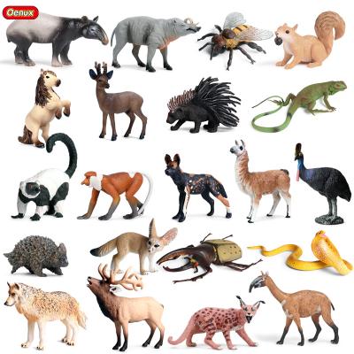 China Wild Squirrel Wild Animal Wolf Snake Action Figures PVC Hedgehog Model Solid Simulation Collectible Action Figures Toy Oenux Wholesale Animal Toy for sale