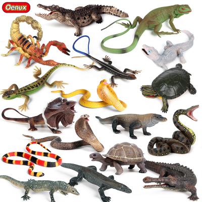 China PVC Wild Toy Simulation Wild Reptilia Animal Action Toy Oenux Wholesale Reptilia Action Numbers Collectible Figure Lizard Scorpion Chameleon Snake Crocodile Model for sale