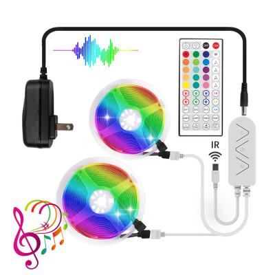 China Residential RGB Led Strip Suit 5050 Light Color Changing With Wireless Music Controller Remote For Decor for sale