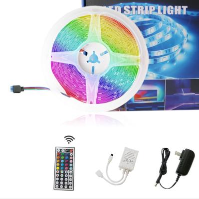 China Residential 10M/32.8Ft RGB LED Strip Lights Kit with 44 IR Keys Remote and 12V Power Supply, Flexible Color Changing 5050 for sale