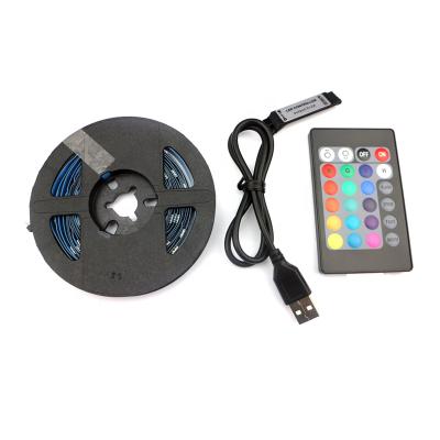 China Traditional Design USB 5V Tira Led 2M 5M TV Backlight With 24key Outdoor 5050 RGB Led Strip Light For Screen PC Decoration for sale