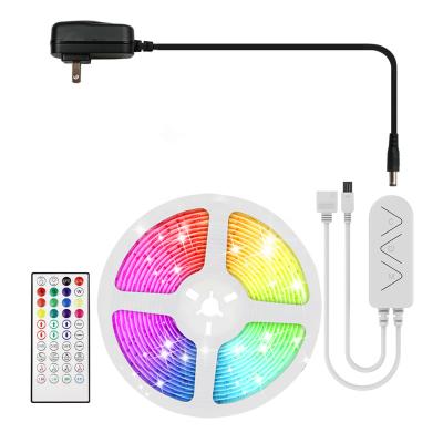 China Residential WiFi LED Strip Work With Alexa Google Home APP Music Sync Rainbow Lights WS2812 Led Strip 16.5FT for sale