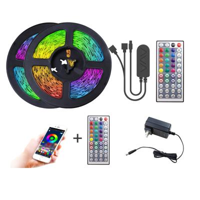 China Residential Color Changing LED Diode Strip Lights 33.8ft/10m 12V SMD 5050 RGB Sync To Music APP Smart Led Lights for sale