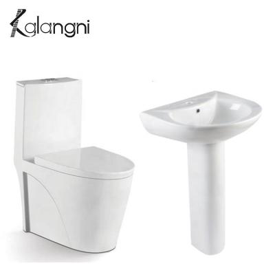 China Double-flow China Supplier Sanitary Ware Luxury Ceramic Washdown Toilet Sink One-Piece Chest of Drawers for sale