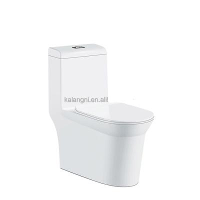 China Wholesale Sanitary Ware Double-Flow Bathroom WC Cabinet White Ceramic One-piece Siphonic Floor Standing Toilet for sale