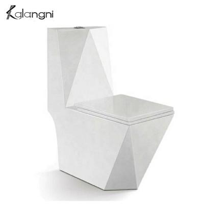 China Double-flush s trap style diamond western white inodoro ceramic toilet ware sanitary ware commode for sale