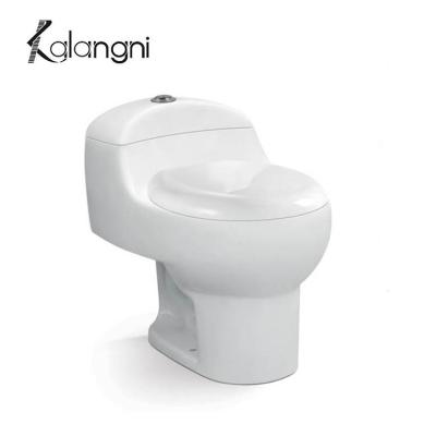 China Siphonic Rimless One Piece Bathroom Strap P-Trap Dual Flush Toilet Bowl Straight Toilets for sale