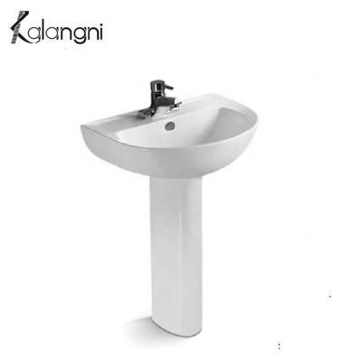 China OEM Modern Ceramic Sanitary Ware Hand Wash Pedestal Wash Basin Floor Sink for sale