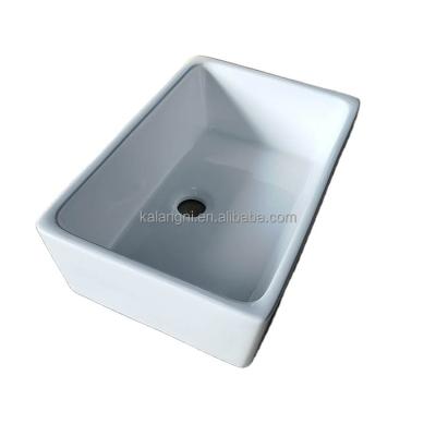 China Farmhouse Easy Clean Wholesale Ceramic Rectangular Kitchen Sinks With Single Bowl for sale