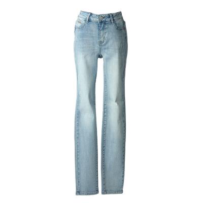 China Color Fade Proof Most Popular Women Skinny Jeans With Embroidery Heavy Wash Jeans for sale