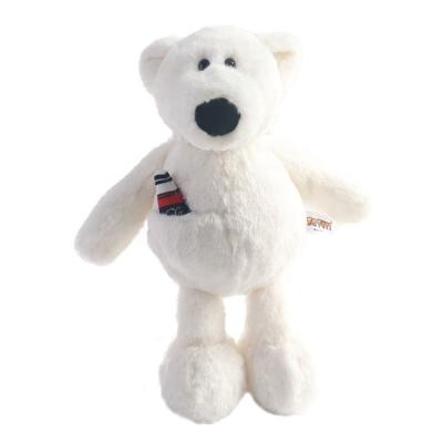 China Handmade Custom Adorable Christmas Plush Toys Soft Plush White Polar Bear With Cola for sale