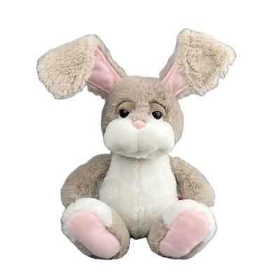 China Lovely Cute Children's Gifts Plush With Long Motion Ear Rabbit Toy Stuffed Plush Bunny Rabbit for sale