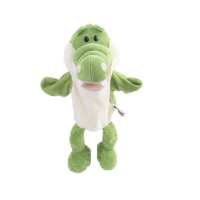 China 2020 New Handmade Customize Soft Plush Toy Crocodile Animals Hand Puppets for sale