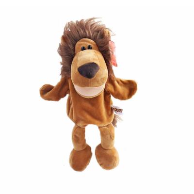 China Baby handmade plush animal stuffed educationa lion lion hand puppet for sale