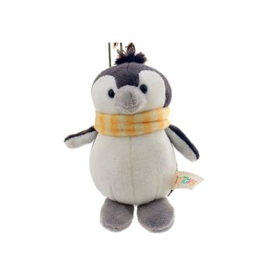 China Promotional Or Gift Cute Leather Pu Key Chain Penguin Plush Animal Key Chain For Gift for sale