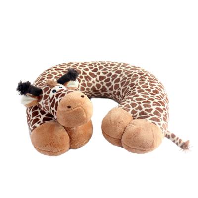 China Wholesale Cute Soft Massage Factory Travel Plush Stuffed Animal Toys Giraffe U Neck Pillow for sale