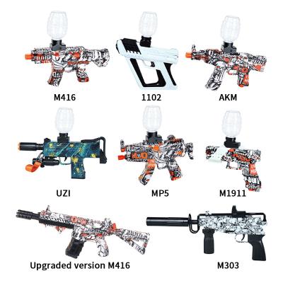 China Eco-friendly Material AK47 Uzi M416 M4 Eco-friendly Material Full Automatic Ammo Water Gun Orbie Water Gel Orbie Splatter Ball Electric Gun Blaster for sale