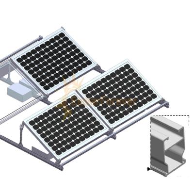 China Al6005-T5 ballasted flat roof solar panel support structure system for sale