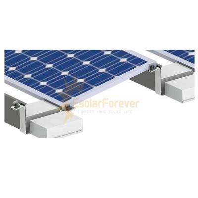 China Aluminum Al6005-T5 ballasted solar mount structure flat roof solar bracket for sale