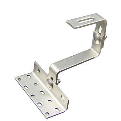 China Stainless Steel Mount Bracket Stainless Steel PV Hook Tile Solar Roof Top Mounting Adjustable Solar Hook Flysheet for sale