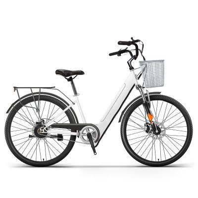 China Electric bike adult 48v aluminum alloy city dc city e bike with basket electric city bike vintage for sale