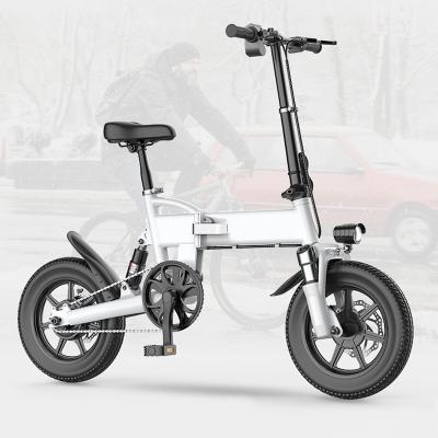 China Aluminum Alloy Most Popular 14inch Folding 14inch Bicicleta Electrica Adult Mini Foldable Battery Cycle E Bike Electric Bicycle for sale