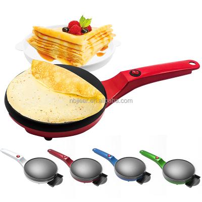 China Independent Portable Aluminum Round Griddle Small Switch Small Handle Commercial Non-Stick Pie Pancake Electric Easy Clean Cleaning Maker for sale