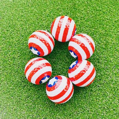 China Rubber + crystal transparent ball game ball usa cartoon surlyn golf balls wholesale color golf box for sale