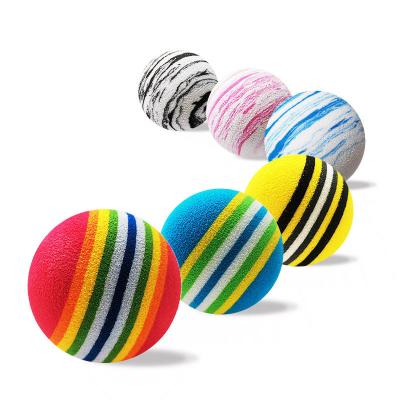 China Training EVA Golf Dimple Ball EVA Balls Rainbow Sponge Foam Ball Good Quality Golf Practice for sale