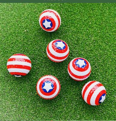 China Surlyn Good Quality Cartoon Golf Balls Color Box Golf Game Ball Crystal Transparent Rubber + Crystal Ball for sale