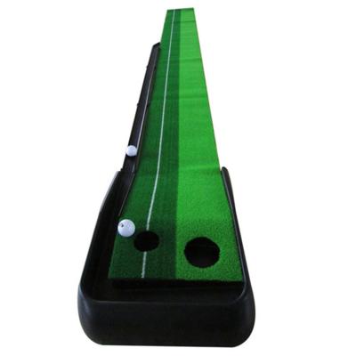 China Premium Golf Trainer Direct Practice Mat Channel Indoor Golf Putting Green Mat for sale