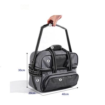 China High Quality Custom Logo Double Ball Shoulder Bowling Bag 2 Ball Tote Bowling Bag for sale