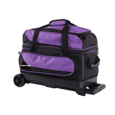 China High Quality Good Design OEM Custom 2 Ball Rolling Bag With Wheels Roller Rolling Bag for sale