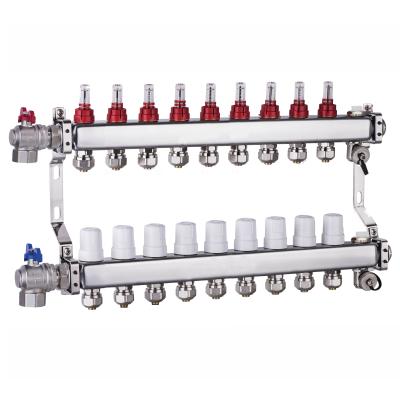 China Traditional Pex Tubing And Radiant Heating Manifold , SS Manifolds For Floor Cooling And Heating for sale