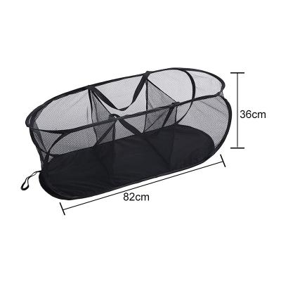 China Home Washable Foldable Hamper Storage Laundry Dirty Clothes Basket Breathable 3 in 1 Pop Up Mesh Laundry Hamper Organizer for sale