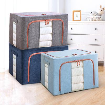 China Viable Storage Bag Folding Bedroom Clothes Stitch Dust Bag Oxford Cloth Moisture Proof Storage Box for sale