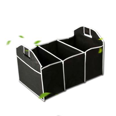 China Durable Universal Sturdy Non Woven Large Capacity Non Slip Bottom Storage Baskets With Cover For Car SUV for sale